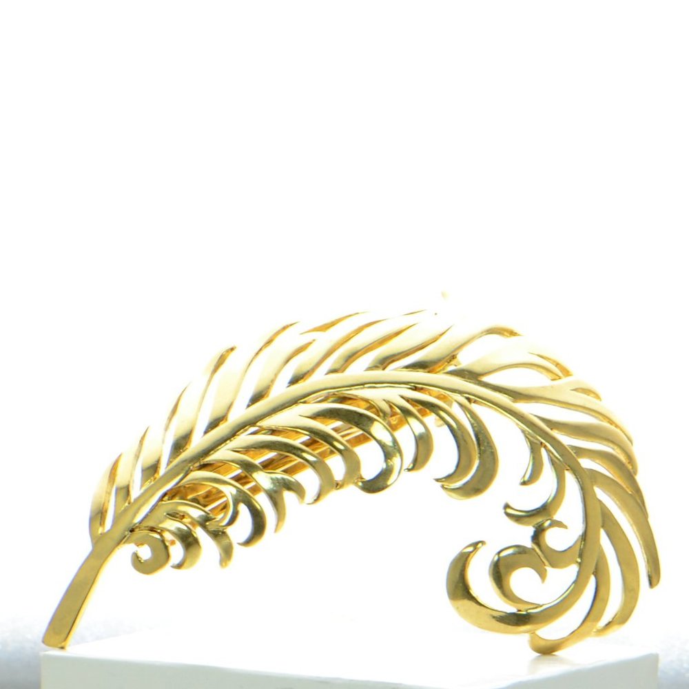 Jennifer Behr Gold-tone Large Plume Barrette